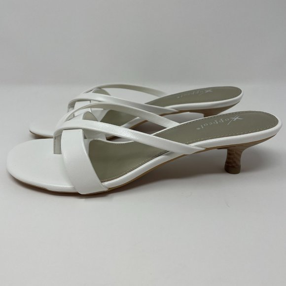 XAPPEAL Women's Avita - Low Heel Slip On Sandal White - Picture 3 of 8